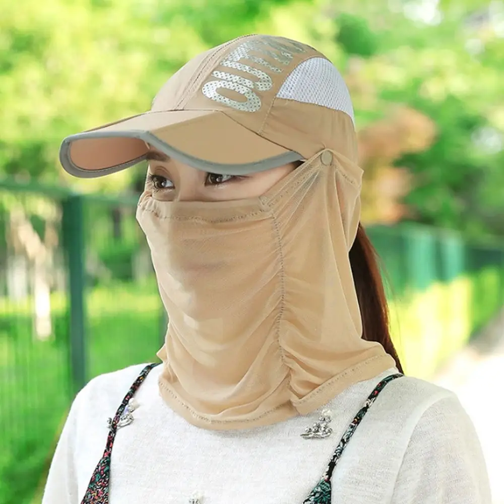 Gorra de playa UV con ala ancha desmontable y protección cuello - imagen 4