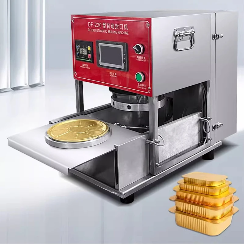 

Fully automatic aluminum foil bowl sealing machine, Customizable commercial electric sheet film sealing machine, packaging box
