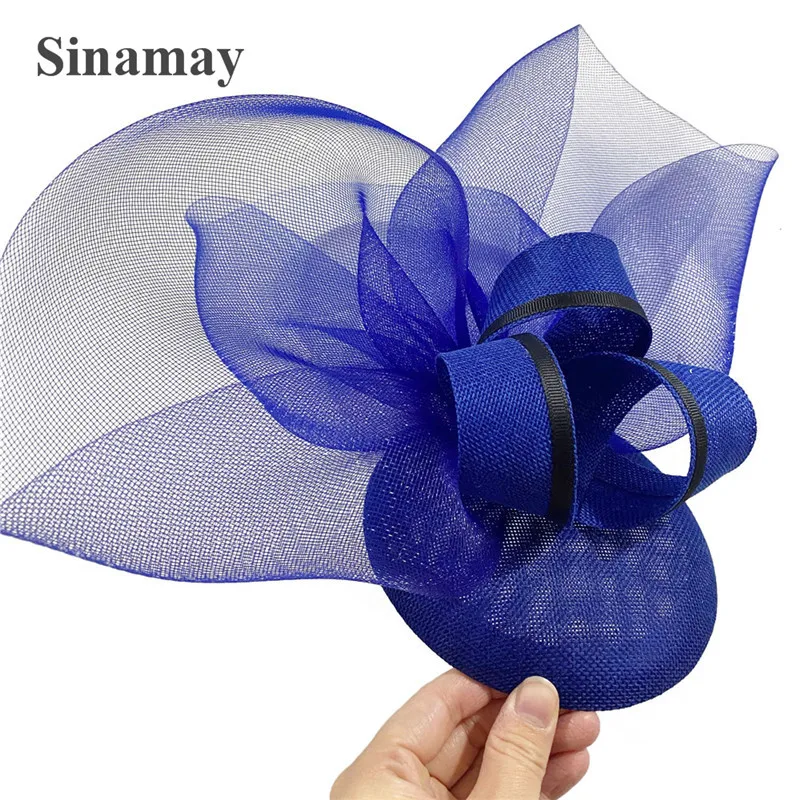 Formal Event Fascinators Fedoras Hat White Floral Mesh Flower Derby Cocktail Church Accessory Headbands Women Headpiece Party He