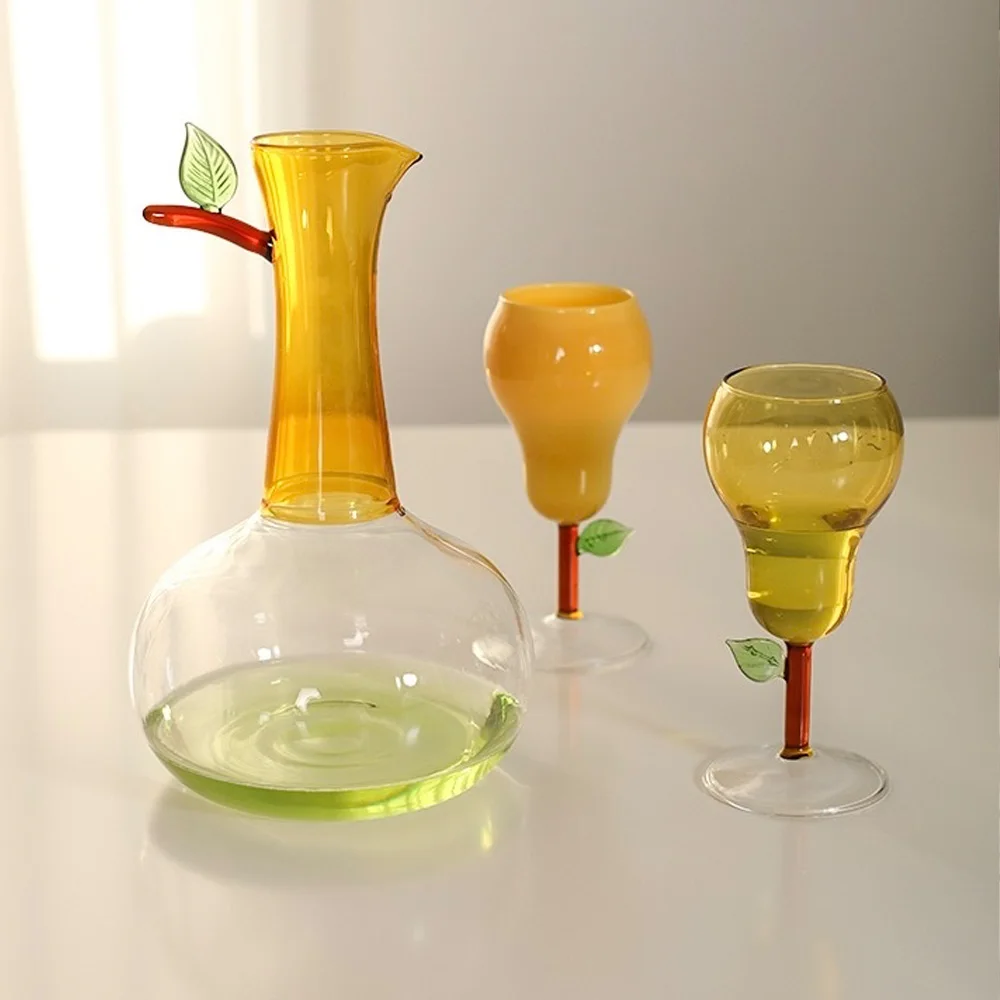 

Fuits Shape Glass Cup High Borosilicate Heat-resistant Glass Cup Champagne Wine Glass Cup Cooktail Elegant Wine Glass