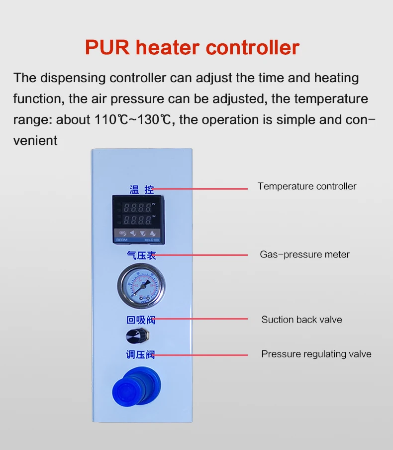 Imagem -05 - Manual do pé Padel Controle Hot Melt Glue Dispenser Machine com Suporte de Cola 30ml