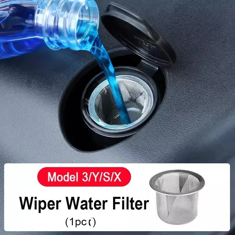 1pc Wiper Water Filter for Tesla Model 3 Y S X Juniper, Mesh Washer Tank Strainer Grille Guard