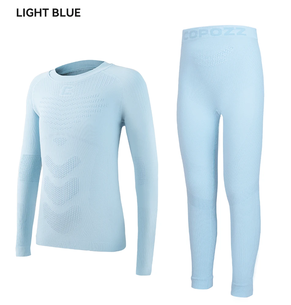 COPOZZ Ski-Thermo-Unterwäsche-Set für Mädchen und Jungen, Kinder, Winter, Outdoor, schnell trocknend, weich, solide, neues Ski-Kleidungsset, Sport – Detail 26