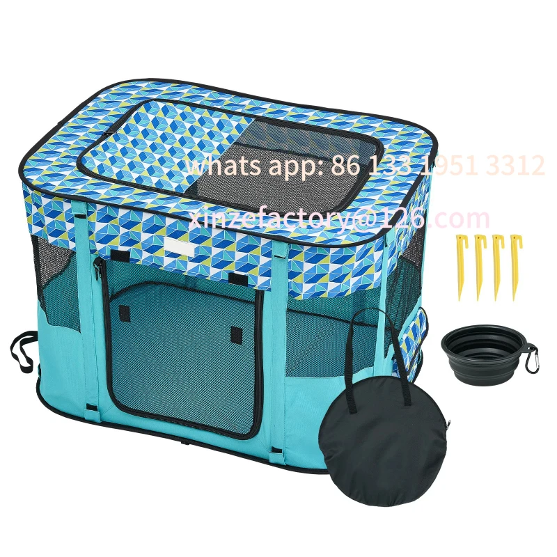 

Customizable Portable Foldable Pet Playpen Tent Crate Kennel Waterproof Puppy Shelter for Dog Cat Cage Indoor Outdoor