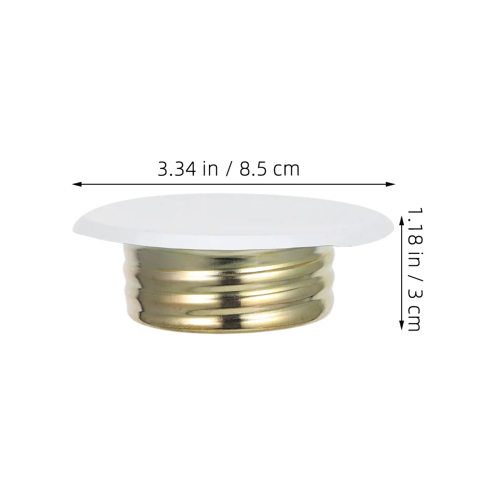 10Pcs Concealed Fire Sprinkler Cover Plate Metal Decorative Trim Cap for Ceiling Residential Commercial Use Sprinkler Head