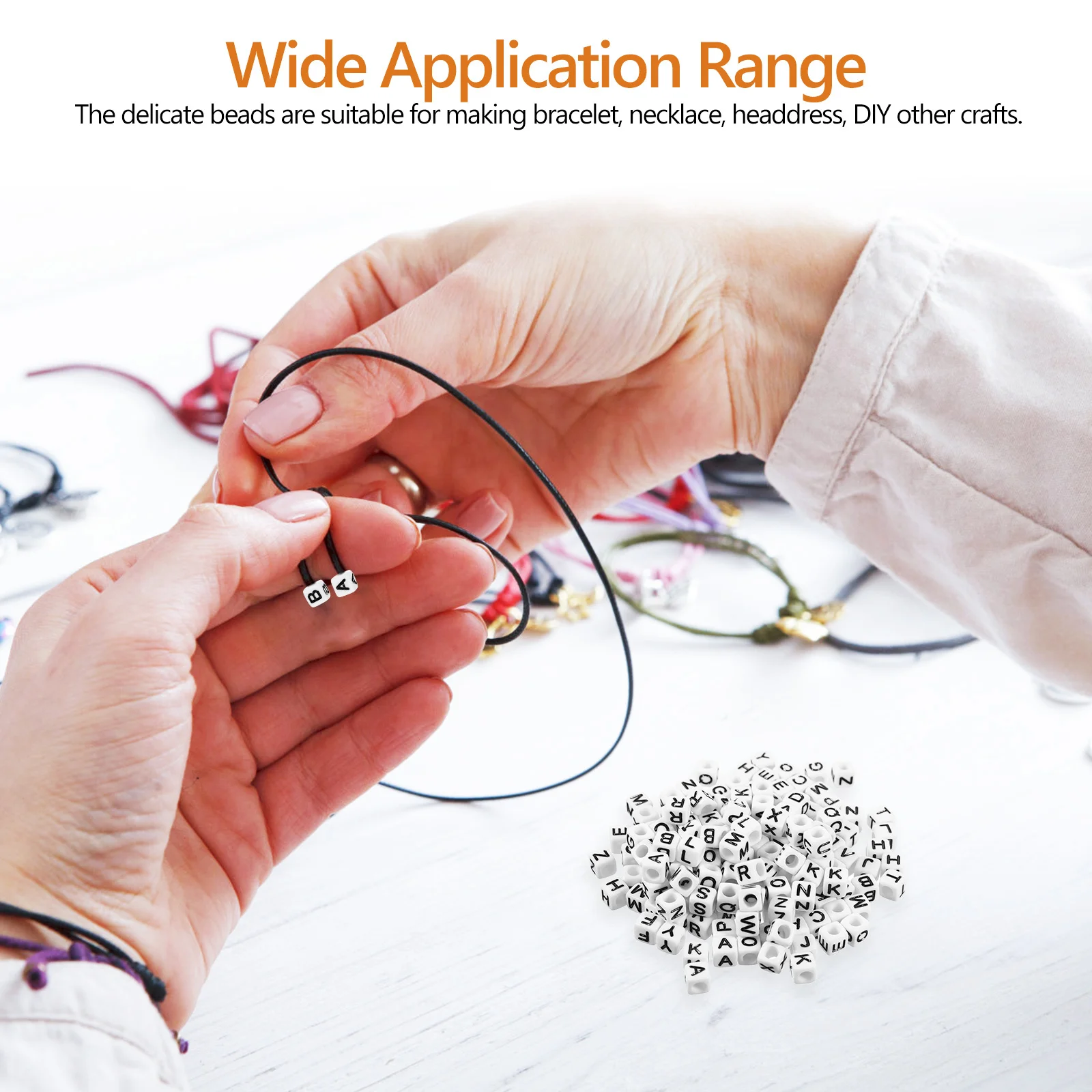 

500Pcs Acrylic Letter Beads DIY Jewelry Making Charms Bracelet Necklace Accessories Letter Beads Bracelet Supply