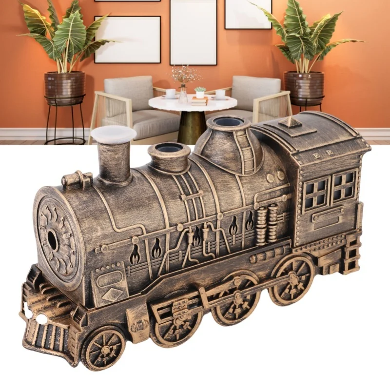 Desktop Train Humidifier 300ml Cool Mist Quiet Aromatherapy Vintage Steam Diffuser For Office Bedrooms