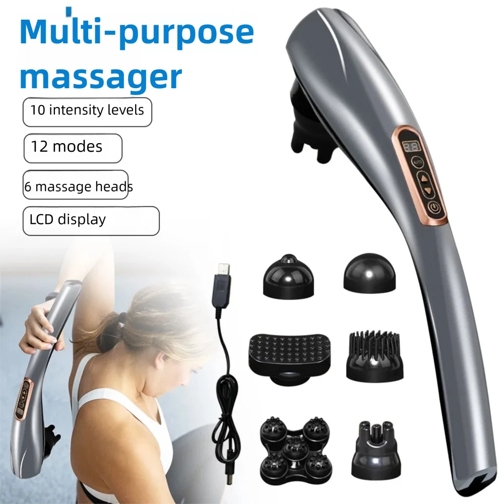 

Различные массажные головки, беспроводной массажер, акупунктурный массаж, многоцелевой массажер дельфина, регулируемый, перезаряжаемый