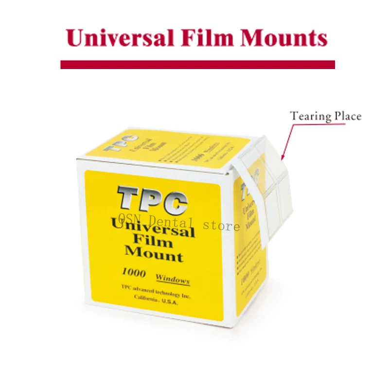 Dental TPC Universal Film Mount 500 Strips Roll 1000 Windows With ID Dental X Ray Film Holder Dental Clinic Imaging Accessories