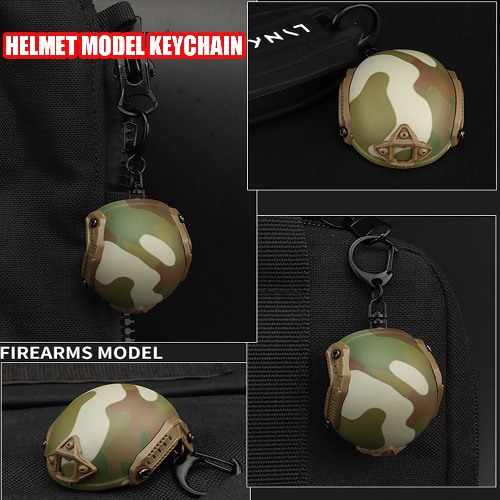 Mini helmet model keychain Car bag decoration hanging buckle Daily portable beer bottle opener personalized toy