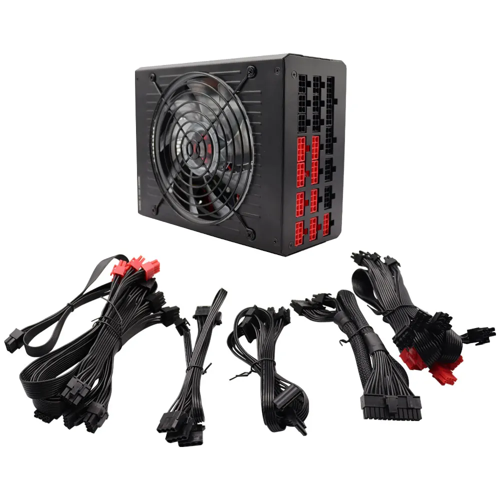 2400W RGB full module active power supply PSU 110V 220V machine ATX computer mining machine BTC desktop mining power supply