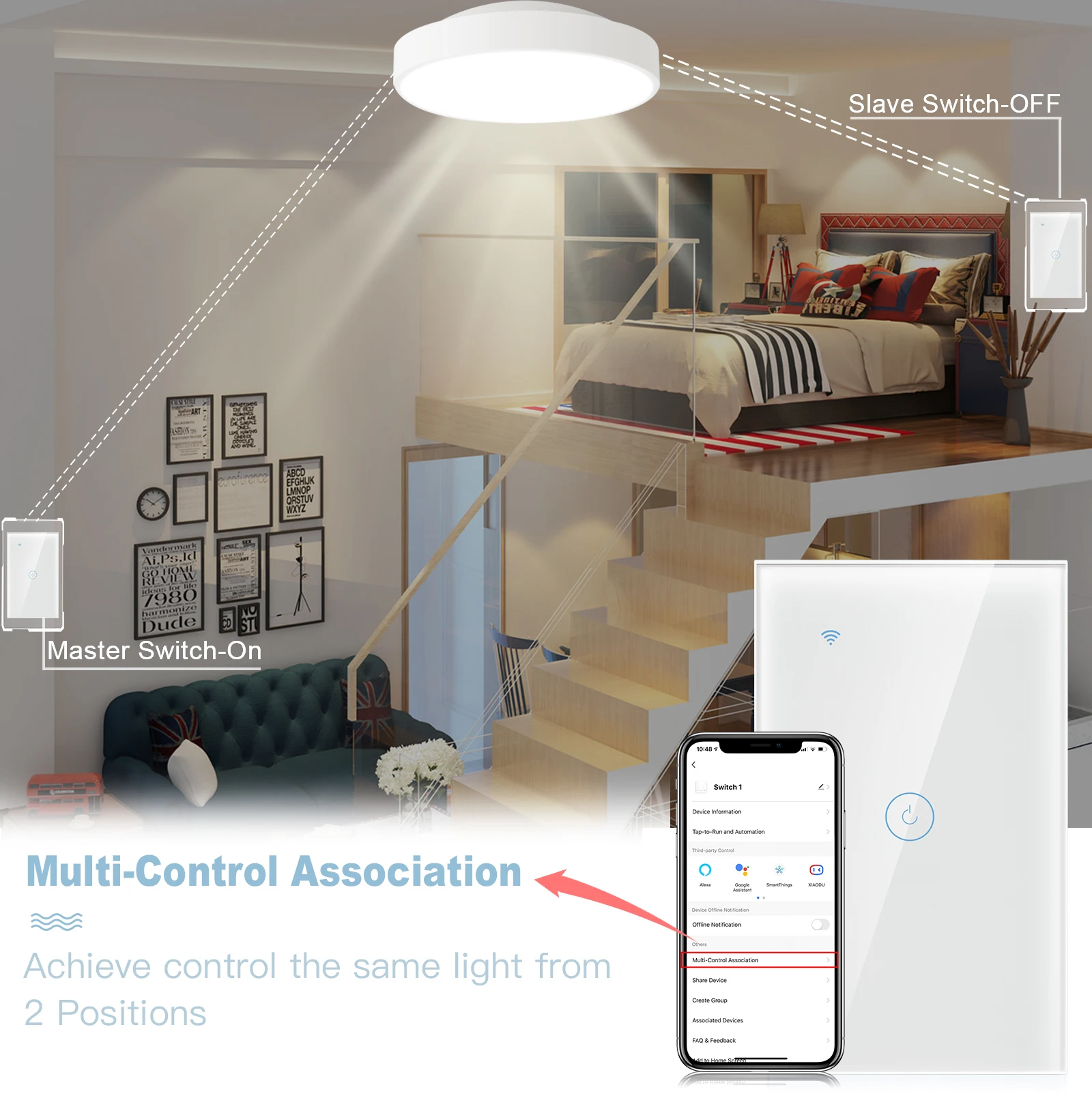 BSEED 1/2/3Gang Wifi Touch Switches 1/2/3Way Tuya Smart Life Alice Voice Control EU/US Standard Need Neutral 10A 86/118mm
