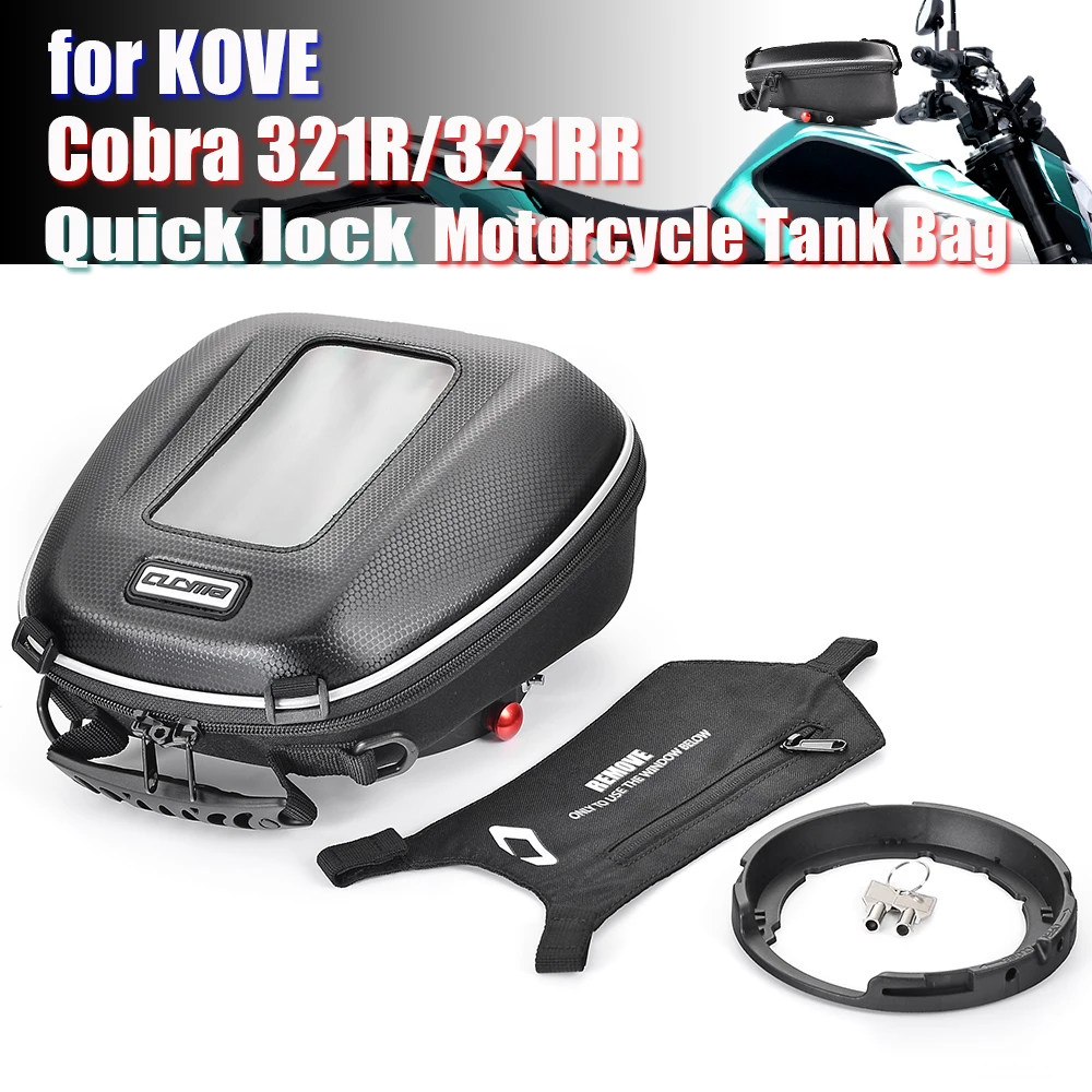 

For KOVE Cobra 321R 321RR Tank Bag Quick Lock Navigation Bags Backpack Waterproof Luggage Top Case Motorcycle Motorbike Bag
