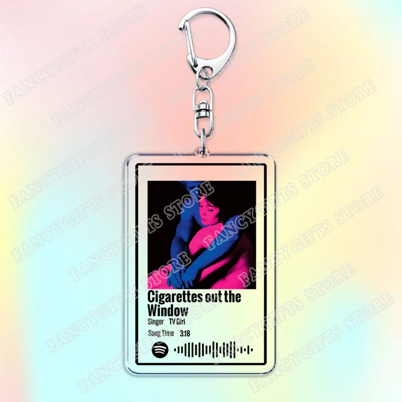 TV Girl Songs Keychains for Women Accessories Bag Cigarettes Out The Window Lovers Rock Not Allowed Keying Jewelry Fans Gifts