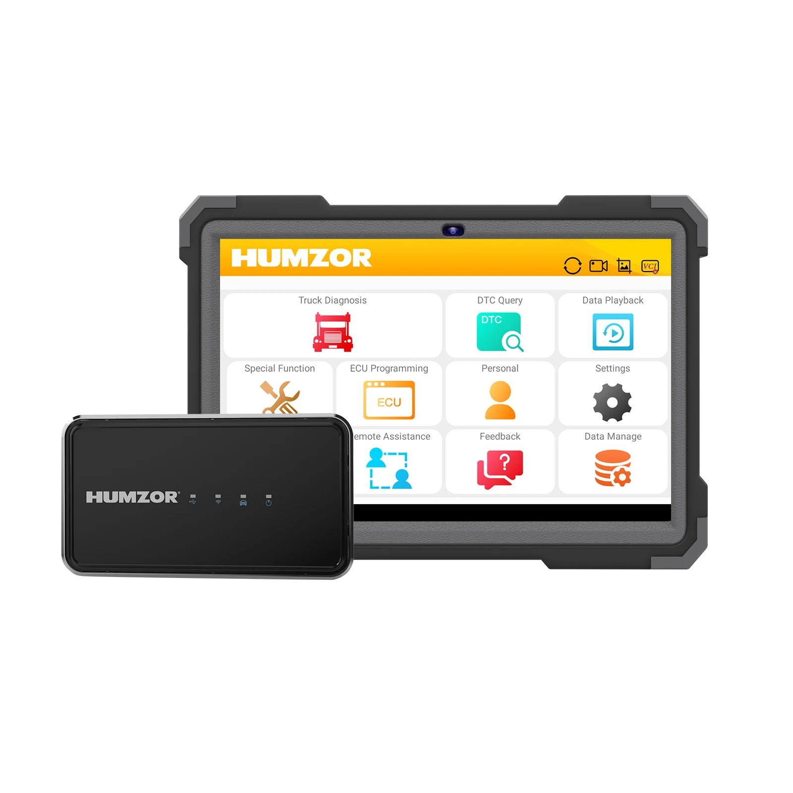 

Humzor NS566 Supper 24v Trucks Diagnostic Scan Tool Software Free Update All System BI-Directional OBD2 Truck Scanner