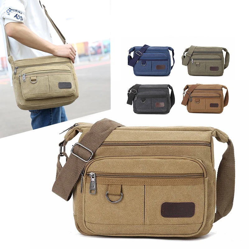 

Сумка на одно плечо, холщовая, большая вместимость, устойчивый к царапинам набор инструментов, повседневная дорожная сумка, простая и легкая сумка через плечо.