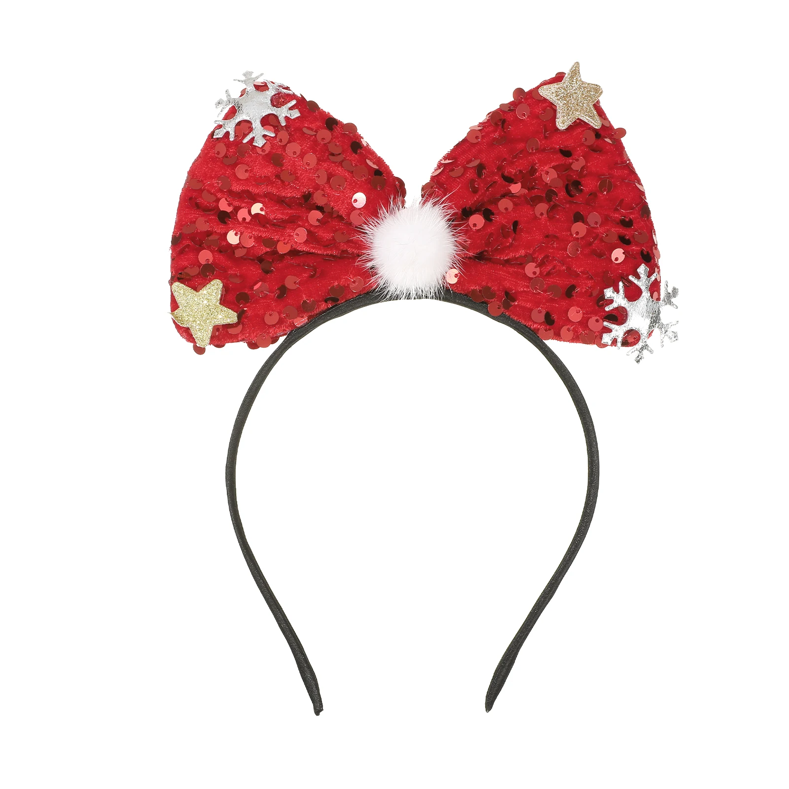 AWAYTR عيد الميلاد الأحمر الكبير القوس عصابات الشعر النساء الحلو رباط شعر الفتيات إكسسوارات الشعر عطلة عصابات الرأس الطرف غطاء الرأس