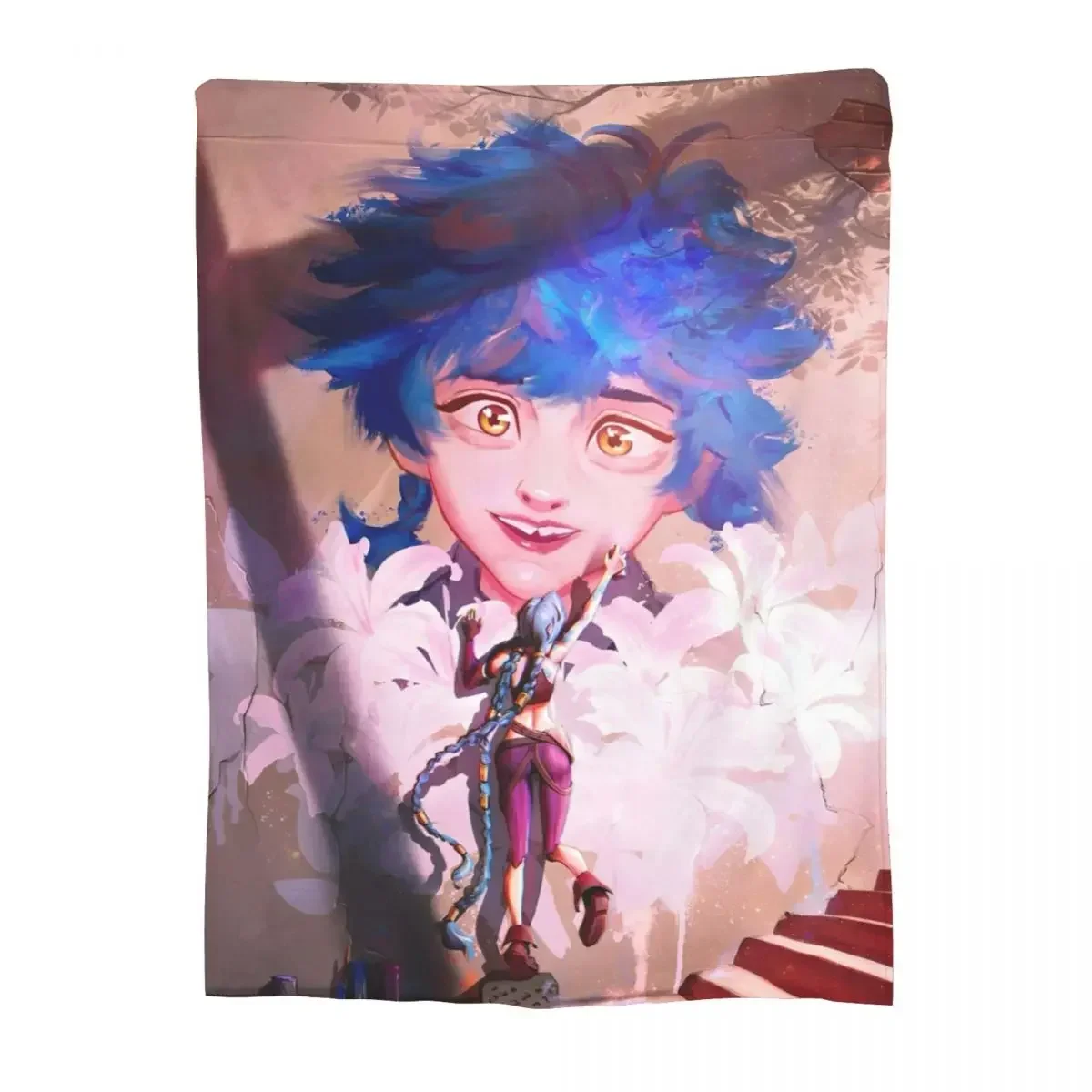 Jinx Painting A Mural Of Isha Blanket Arcane Flannel Novelty Breathable Throw Blankets for Bedspread Winter