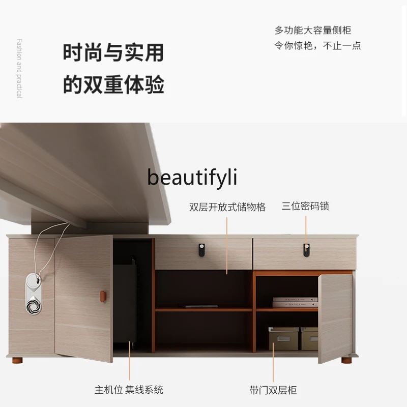 Simples Modern Desk Manager, Chefe Mesa e Cadeira Combinação