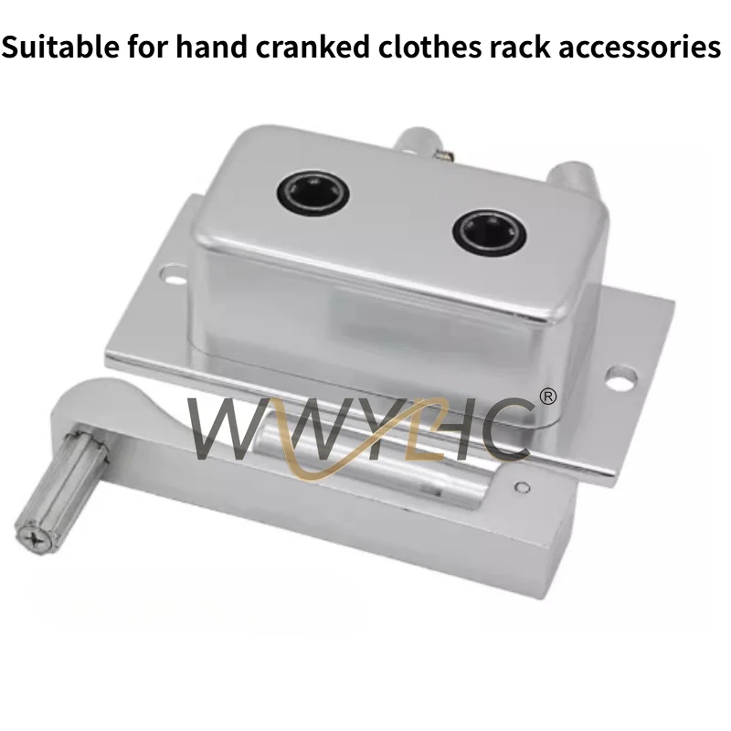 手回し式コア＆ロッカーで物干し竿を持ち上げる、穴あけ不要、穴間隔11cm