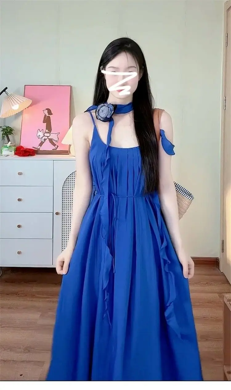 فساتين بلا أكمام للمرأة الذكرى الخريف شبكة مخرمة جوفاء شير الوهم إغراء مميزة فنية فريدة من نوعها الحديثة