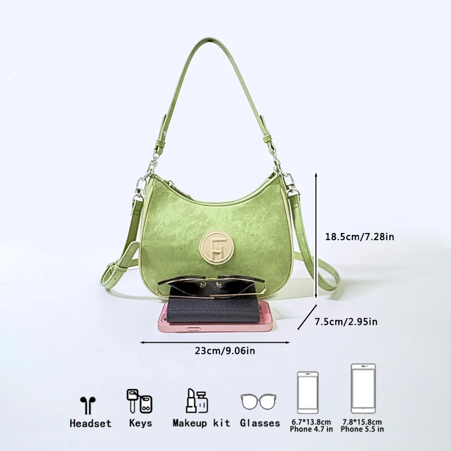 حقيبة نسائية عصرية جديدة تحت الإبط من جلد البولي يوريثان حقيبة كتف بحزام قابل للتعديل حقيبة كروس