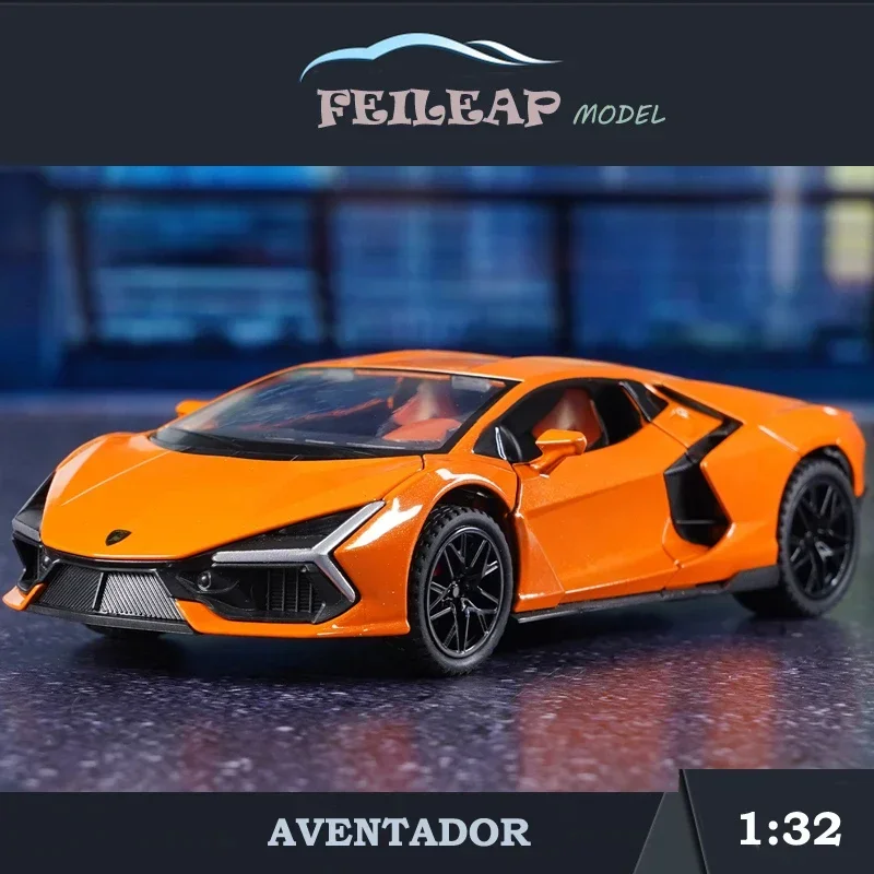 Simulation 1/32 Lamborghini Revuelto Supercar Model Diecast Metal Toy Vehicle Children Boy Gift Collection Miniature Voiture