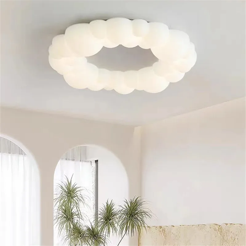 

Nordic cloud light ceiling led white circle bubble lamp Living Room Bedroom Children's Room Home art Decor kids ceiling light