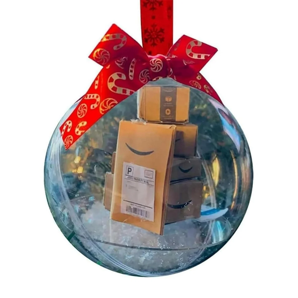 Christmas Ornament Ball Xmas Tree Decorations Clear Bauble Ornament House Hanging Ball Exquisite Gift-Express Delivery image 3