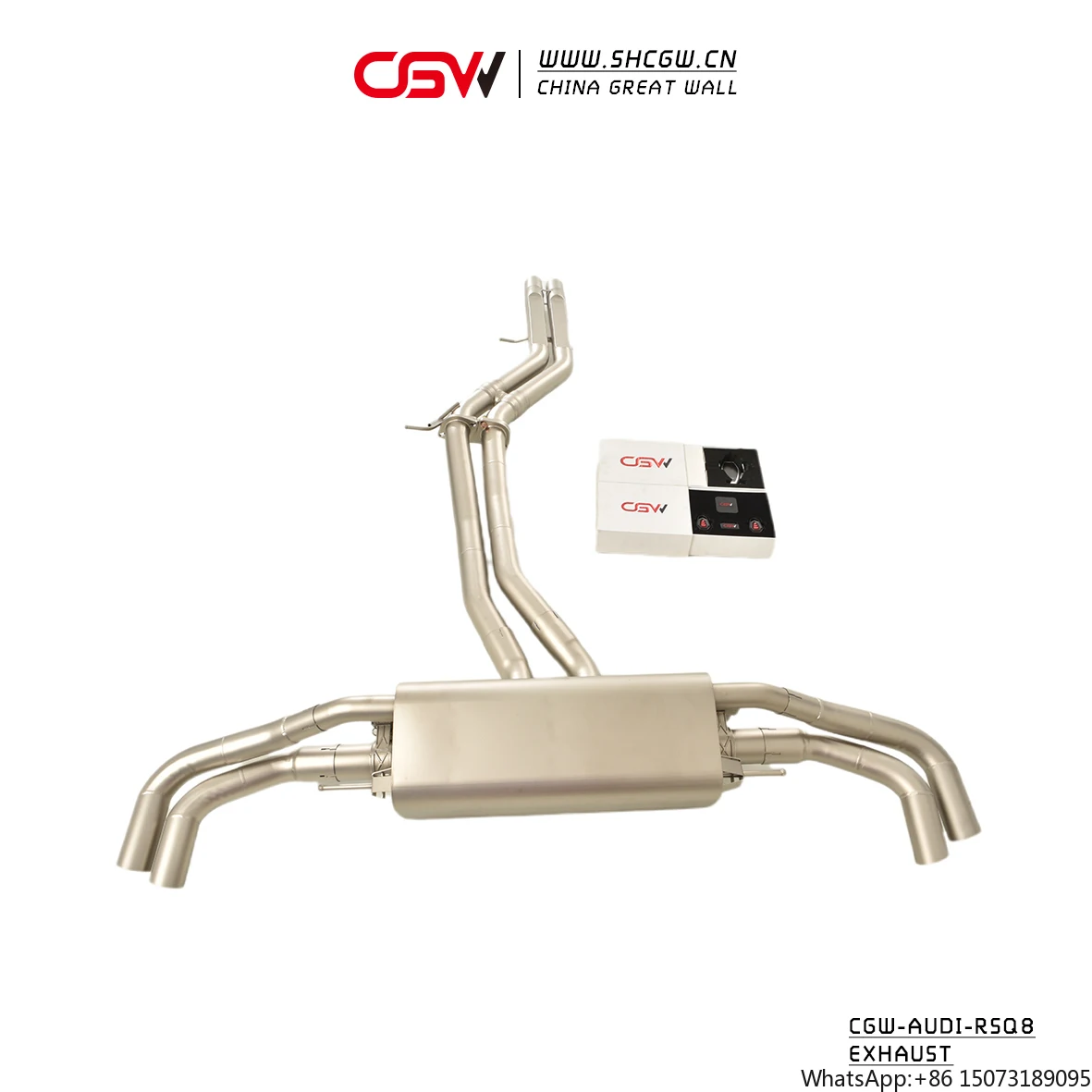 Active Sound 304 Stainless Steel Racing Muffler Exhaust Pipes Catback System for  RS Q8 4.0T 2019-2024 Electric Valves
