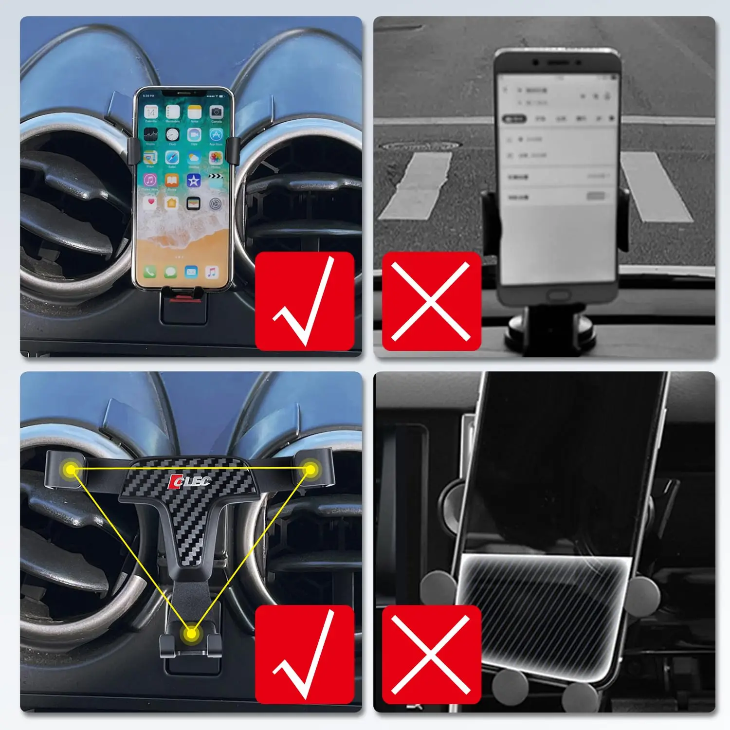 for Nissan Qashqai  J10 2006-2013 Car Phone Holder Air Vent Mobile Cell Smartphone Stand Gravity Support Mount 1 Set
