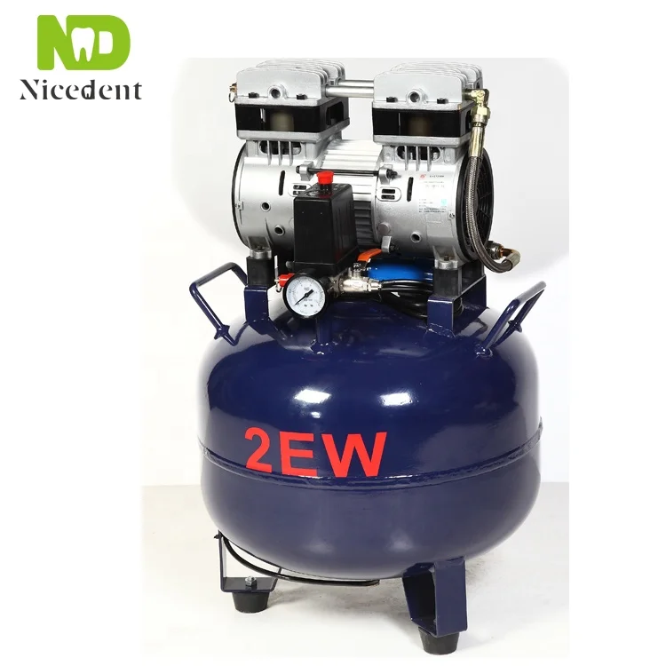 32L den tal Quiet Oil Free Air Compressor Noiseless Oilless 70L/min one  Drive one