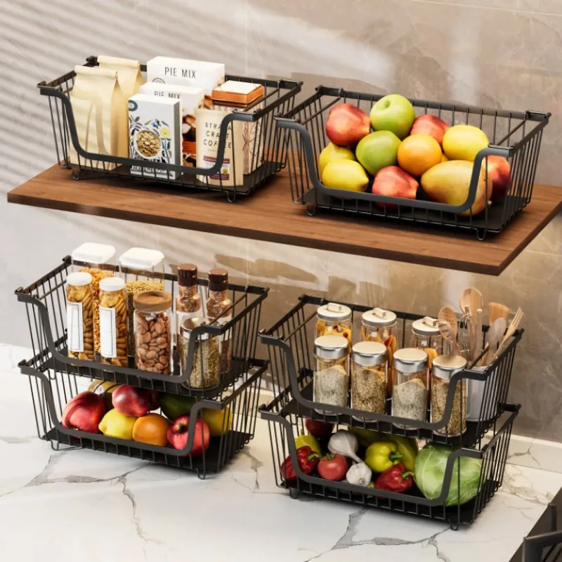 

Kitchen S Multifunctional Sket with Handle Fruit B Desktop Portable S