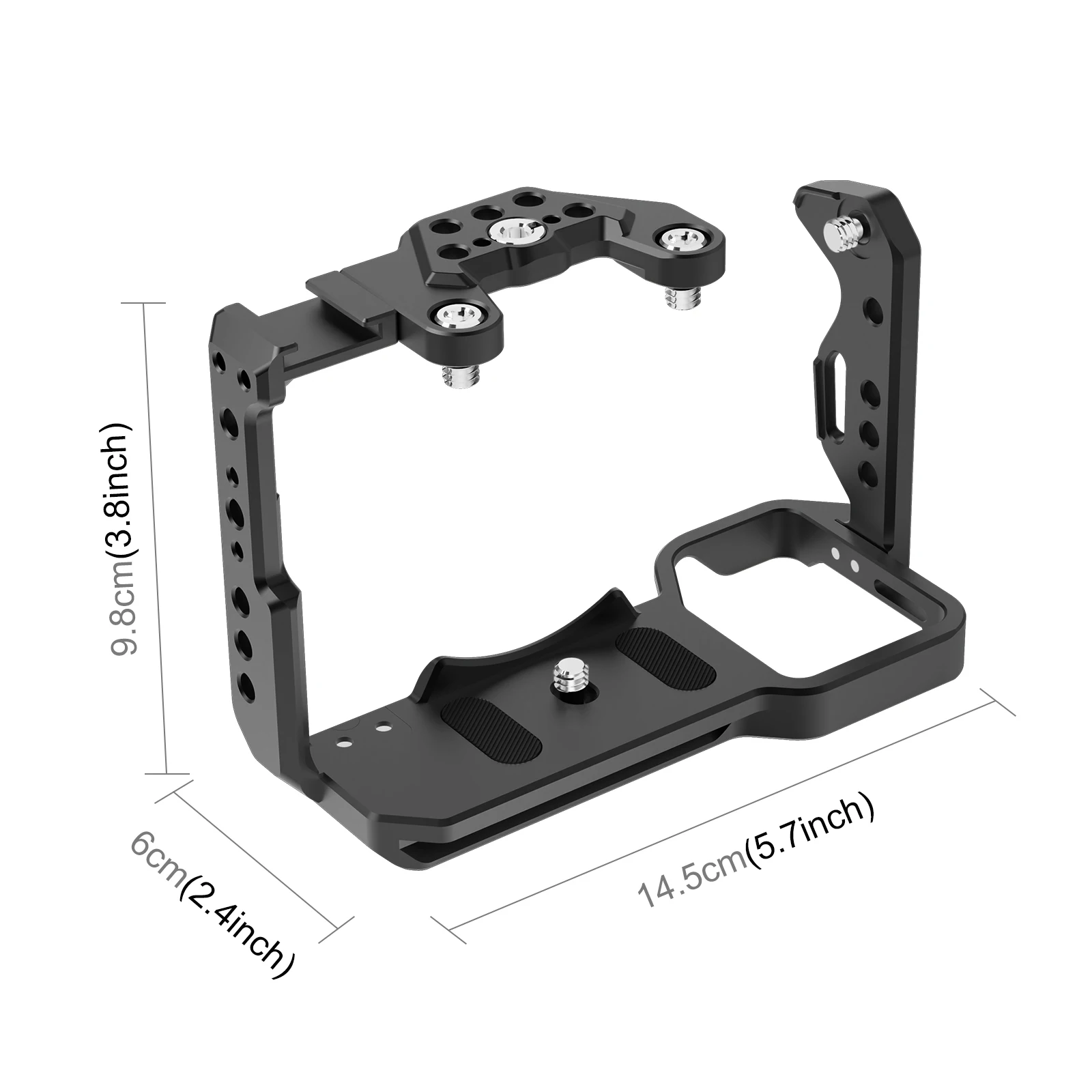 PULUZ for Sony ILME-FX30 / FX3 Metal Camera Cage Stabilizer Rig with NOTA Slider 1/4 Screws 3/8 Expansion & Arri Position Holes