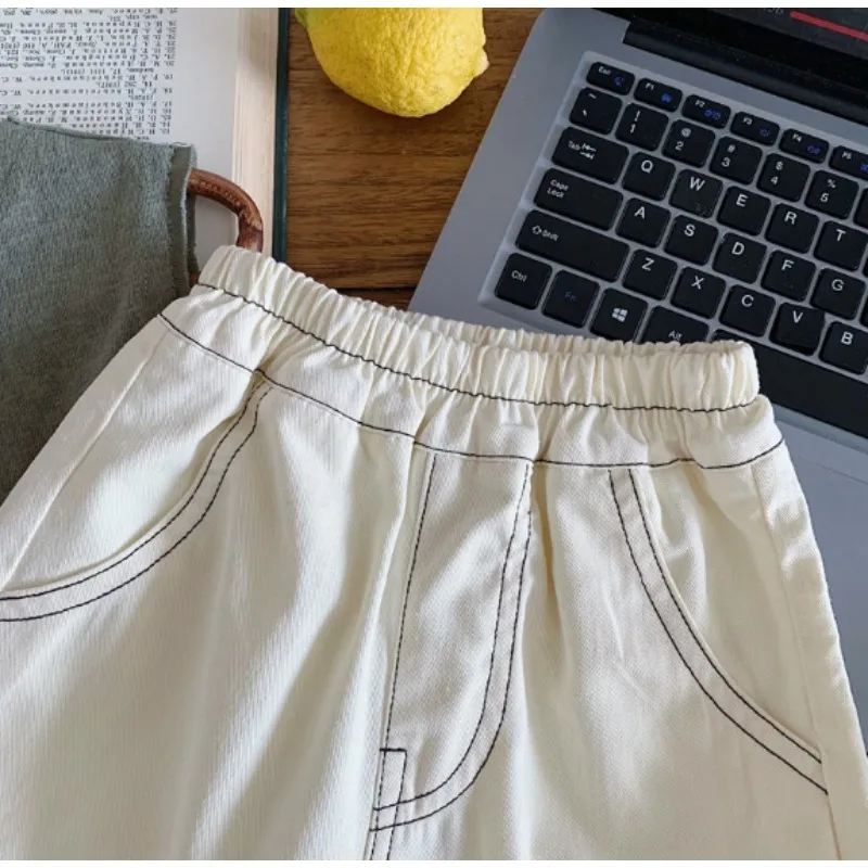Summer New Children Loose Shorts  Solid Casual Pants    Casual Shorts Toddler Middle Pants Kids Clothes