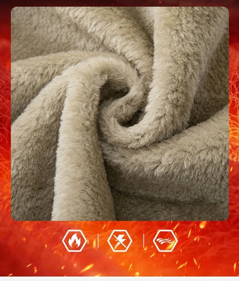 Winter-Fleece-Warme-Cordjacke für Herren, Revers-Cargojacke mit Innentasche, Arbeitsjacke mit Knöpfen, Dicker Grüner Mantel mit Taschen, Oberteile für Männer, S-4XL – Detail 3