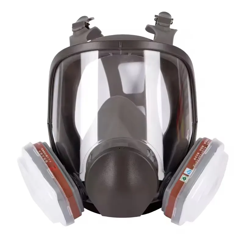 6800 Full Face Filtering Cartridge Organic Vapors Face Cover 7-In-1 Dust Gas Respirator For Painting Spraying Welding Protection