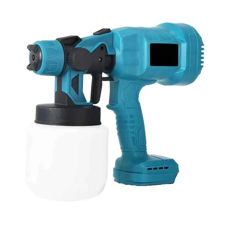 

800ML Electric Spray Gun Cordless Paint Sprayer Auto Furniture Steel Coating Airbrush Compatible For 21V Battery
