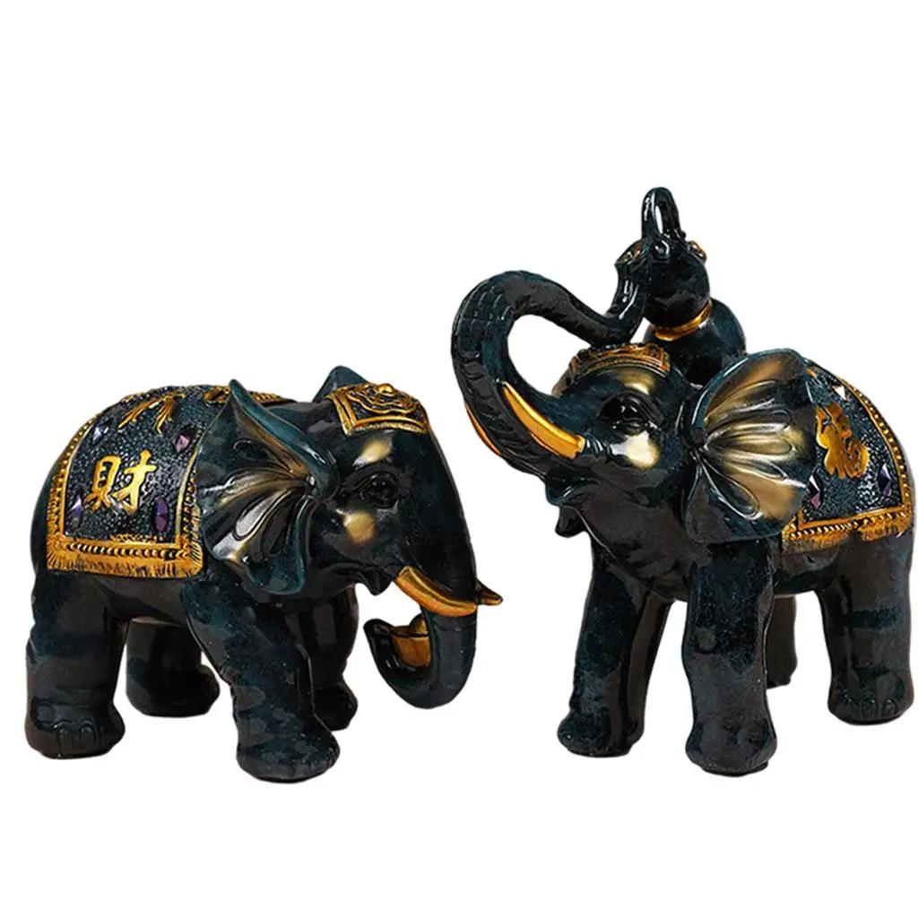 

1 Pair Figurines Resin Ornament Sculpture Art Crafts Desktop Sculpture Stand for Bedroom Office Gifts Home TV Stand