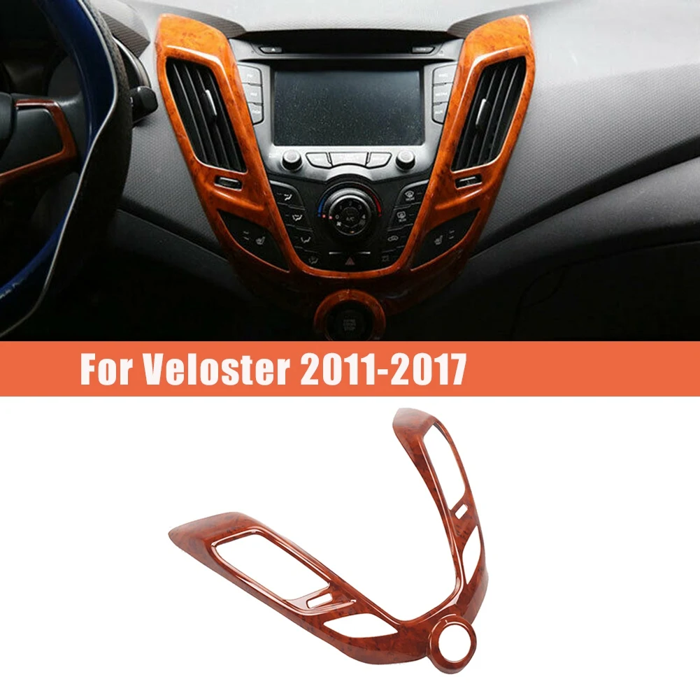 Peach Wood Grain Car Central Console Air Outlet Vent Cover Trim for Hyundai Veloster 2011-2017 Decoration Accessories