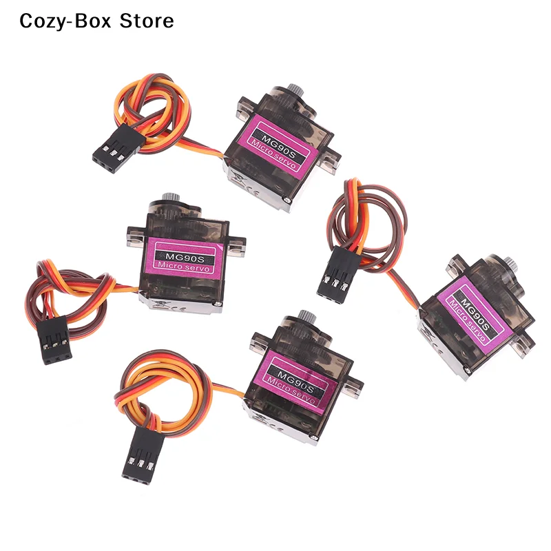 [ZY]1Pc MG90S 180° 360° Micro Metal Gear High Speed Servo For RC Plane Helicopter Boat Car Mini Servos Kids Toy Accessory[ZY]