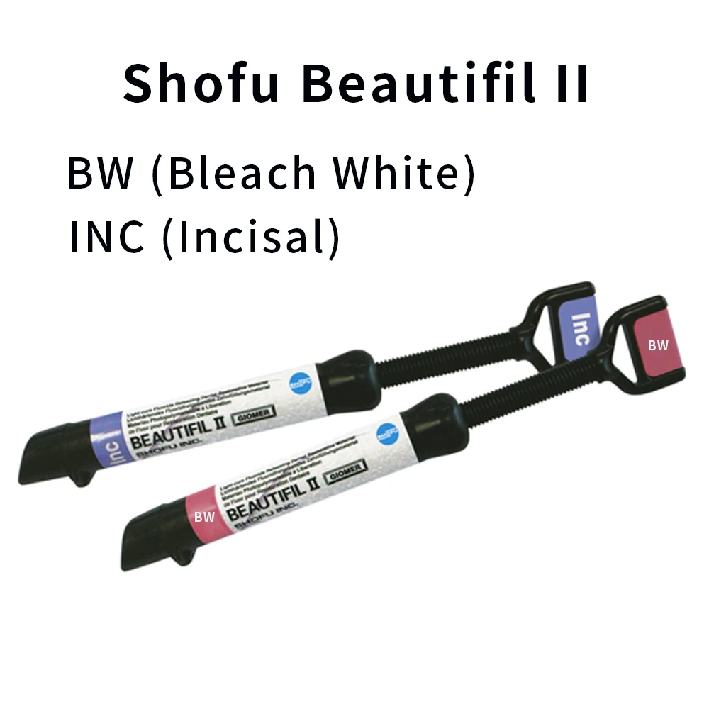 

Bleach White Dental Restoration Material BW INC Incisal 4.5g Syringe Shofu Beautifil II Filling Dentistry Hygienist Cosmetic