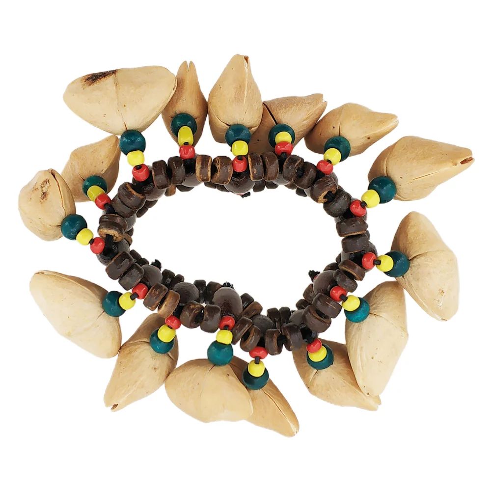 Shell Hand Bell Kids Musical Instruments Dance Wrist Nut Bracelet Wooden Percussion Accessories Miss Drum