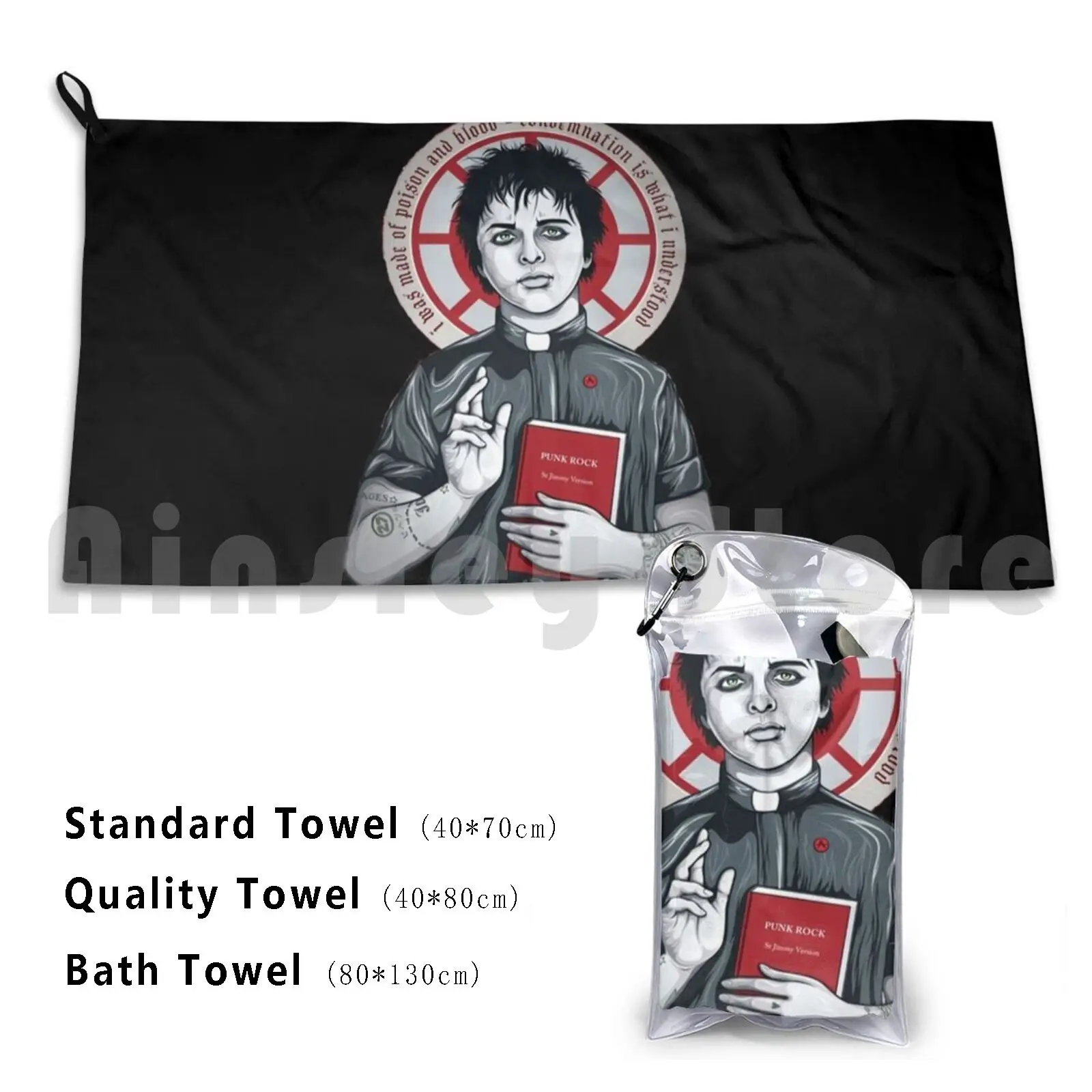 Untitled Bath Towel Beach Cushion America Music Epiphone Squier White Lies Suicidal Tendencies