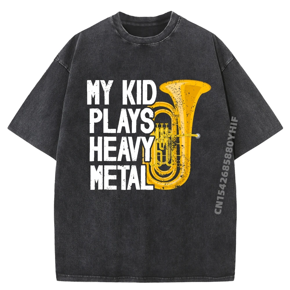 

My Kid Plays Tuba Dad Tuba Player Dad Tubist Dad Designer T Shirt Plus Size Printing Oversized Washed Clothes