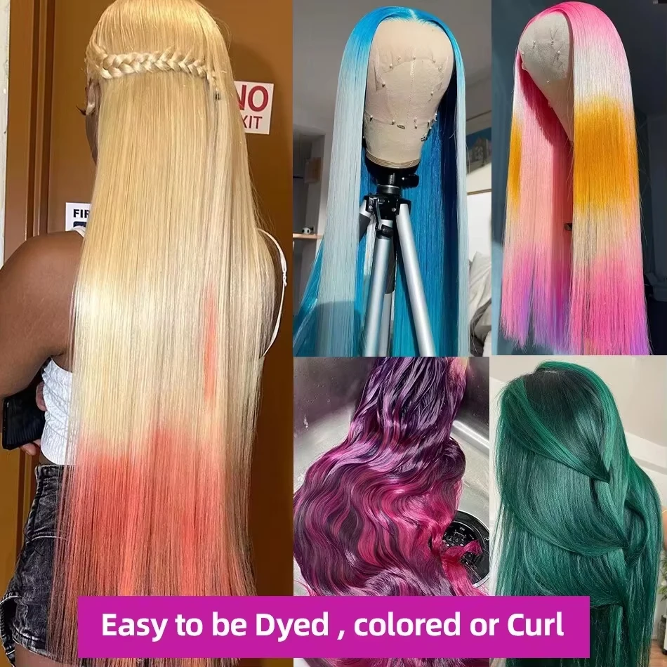 40 Inch Blonde 613 Hd Lace Frontal Wig 13X6 Brazilian Straight Human Hair Wig Transparent Lace Frontal Wig For Women 250 Density image 5