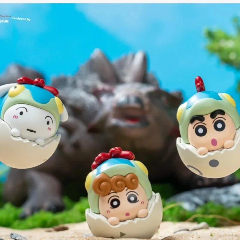 Genuine Senluo Wanxiang Crayon Shin-Chan Our Dinosaur Diary  Pet Untoppleable Doll Series Stacked Toy Blind Box Desktop 2025