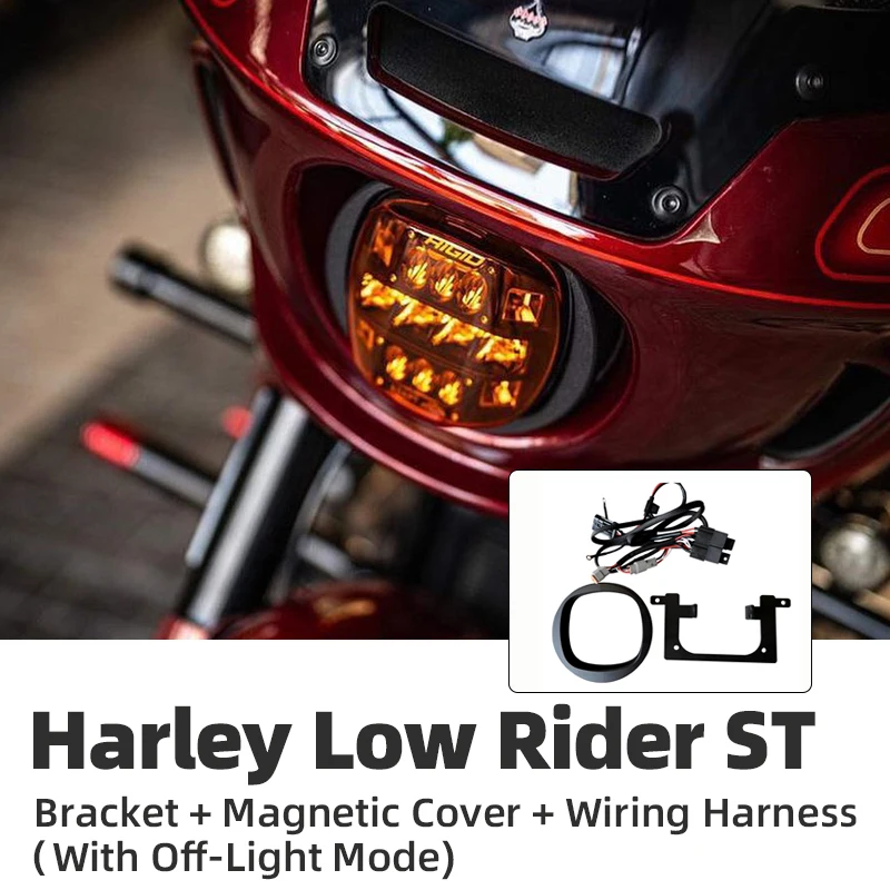 

Жесткий кронштейн для мотоцикла Road Faith Harley, жгут проводов с магнитной крышкой и управлением поворотным светом для Low Rider ST