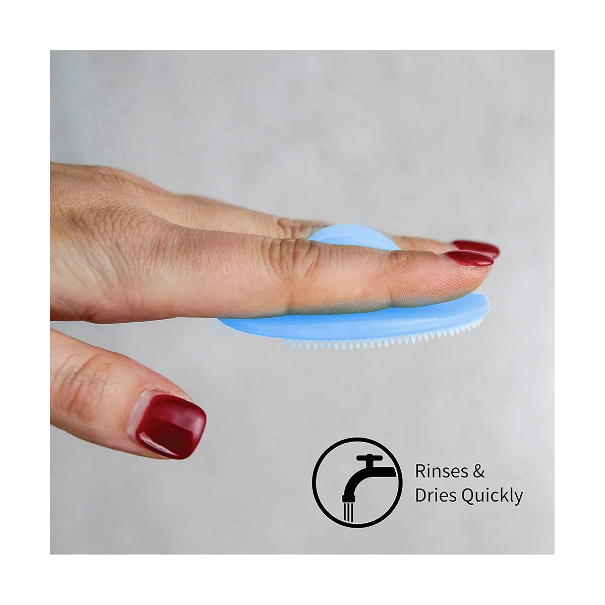 Cepillos de baño exfoliantes y masajeadores para bebé, azul y blanco, paquete de 2