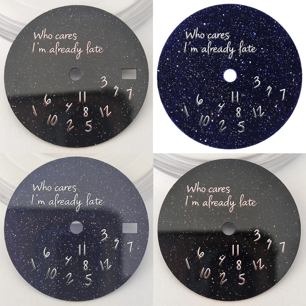 28.5mm Dial NH35 dial made of sparkling starry Natural blue sandstonesandstone cut by CNC machine for NH35 NH36 movement